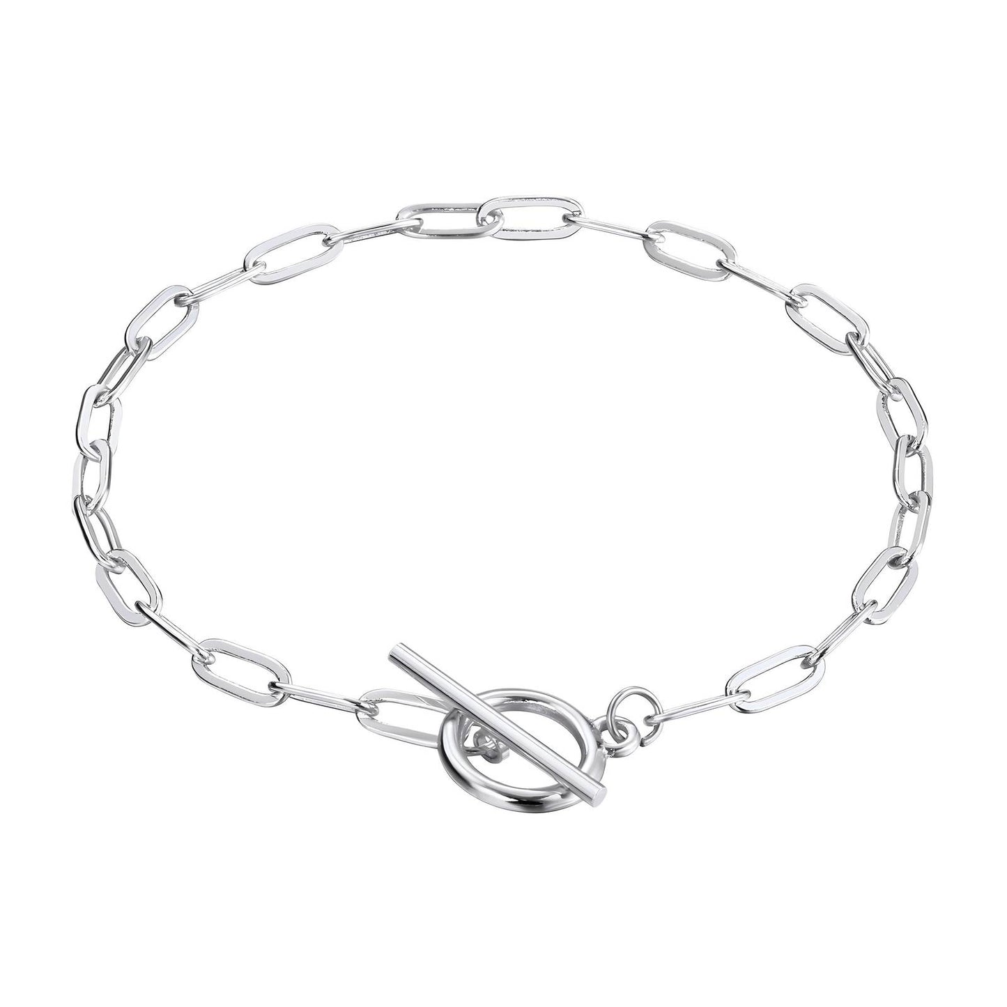 Stainless Steel Silver Toggle Bracelet