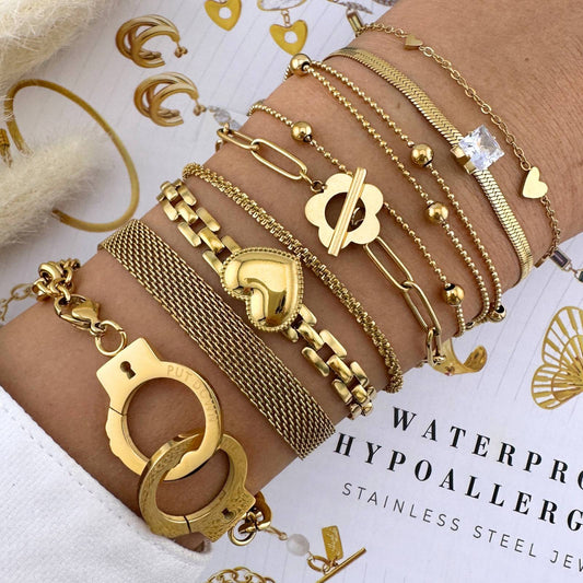10 Piece Gold Bracelet