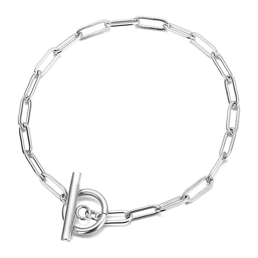Stainless Steel Silver Toggle Bracelet