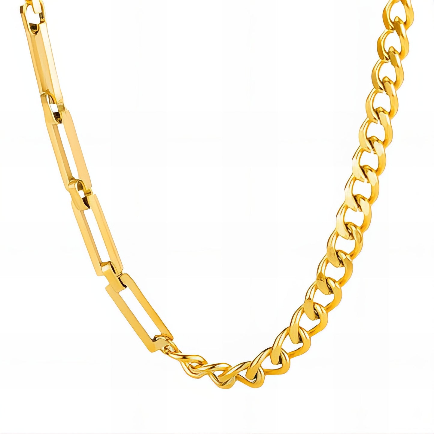 Half Twist 18K Gold Plated Steel Necklace